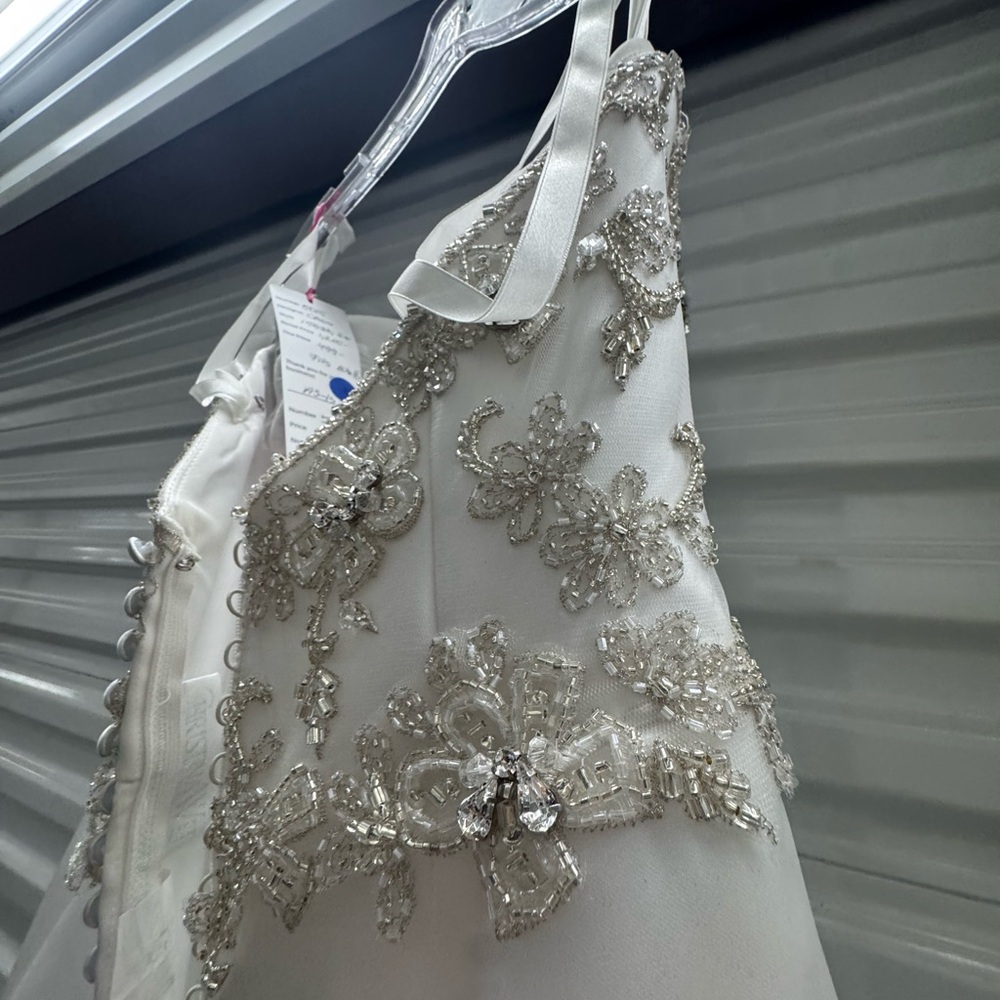CLEARANCE -Christina Wu Wedding Dress - Size 6 – Strapless Beaded Bodice – NWT - Picture 11 of 16
